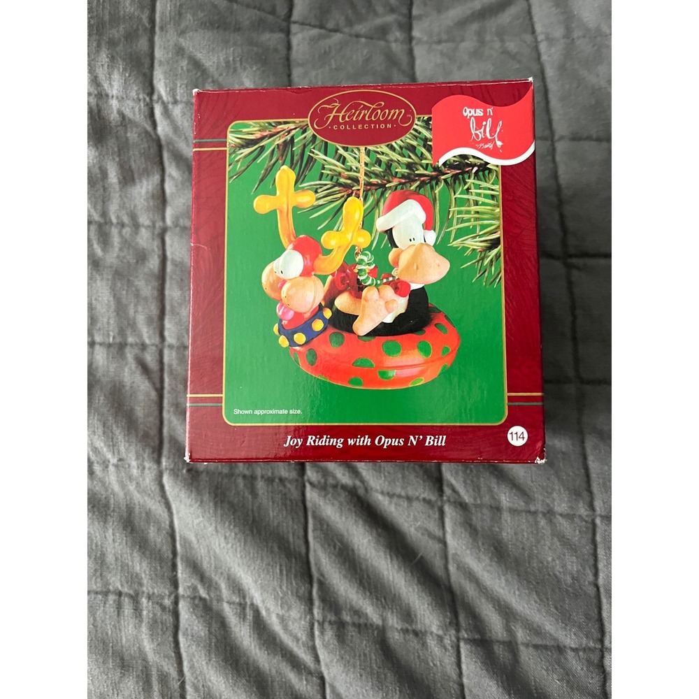 Carlton Cards Heirloom Ornament 2002 Bloom County Joy Riding with Opus N' Bill